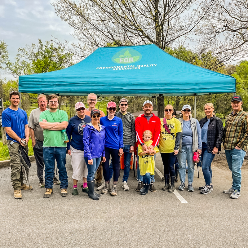 Group photo at the 2022 Stream Corridor Cleanup at Fort Dupont Park with EQR